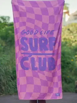 Notice the reckless CHECKERED TOWEL