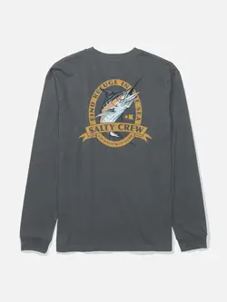 Salty crew MEN'S BILL CLUB LONG SLEEVE TEE CHARCOAL
