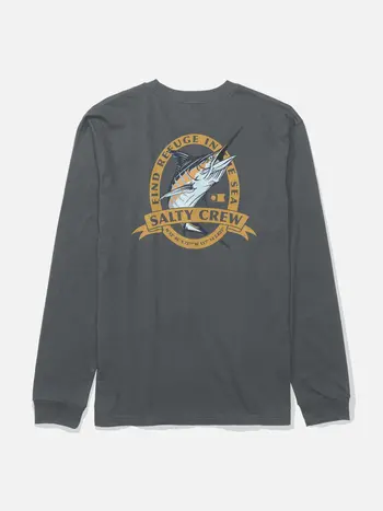 Salty crew MEN'S BILL CLUB LONG SLEEVE TEE CHARCOAL