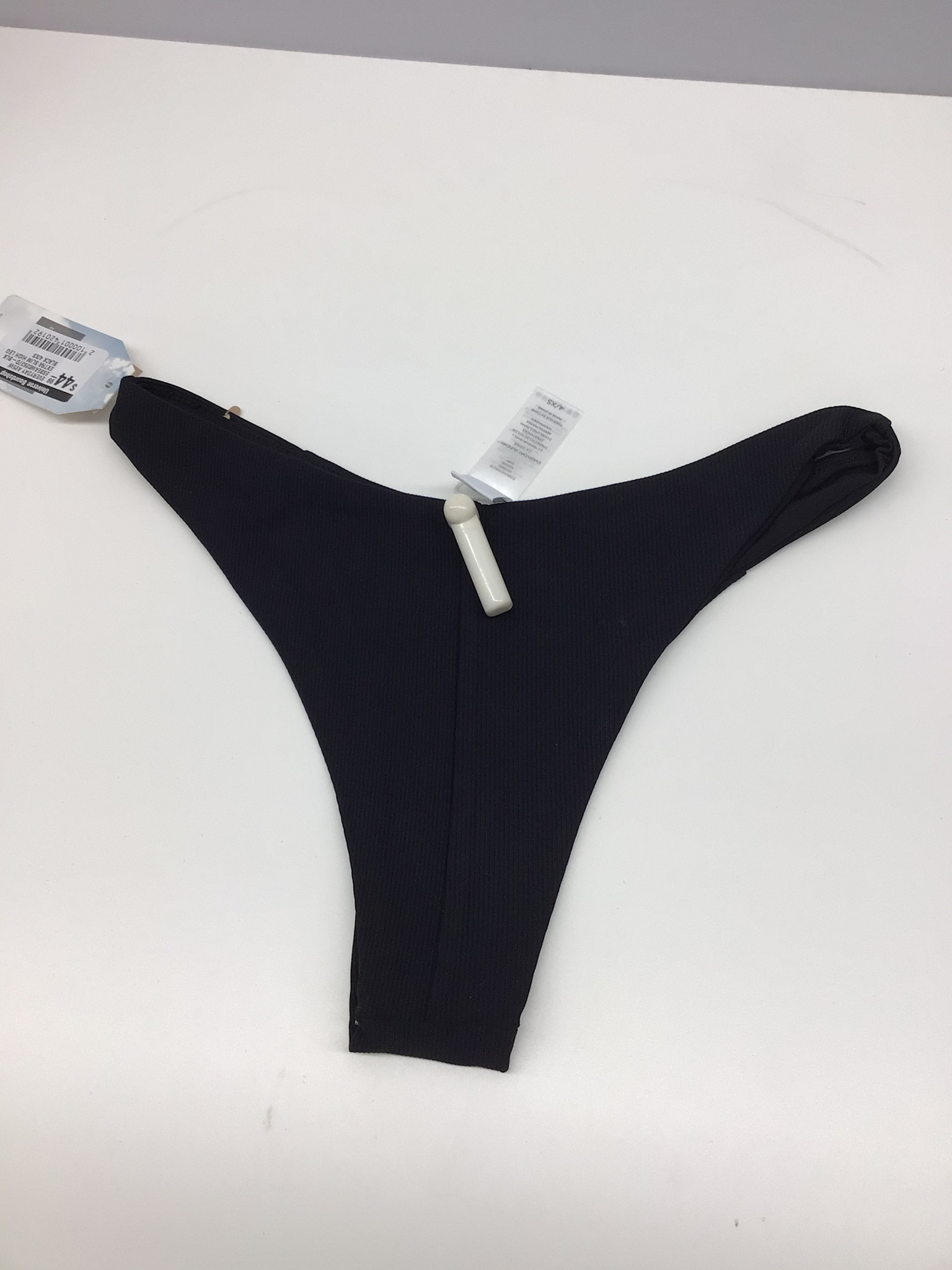 Everyday Sunday EXTRA SLIM HIGH LEG BAS CHEEKY ÉCHANCRÉ BLACK