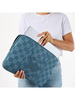 Aloha PUA CHECK KEEP IT LIGHT LAPTOP CASE SLATE