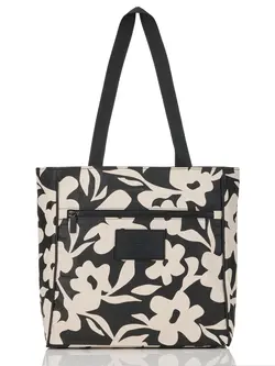 Aloha FALL FLOWERS GO-TO TOTE BLACK/SANDSTONE