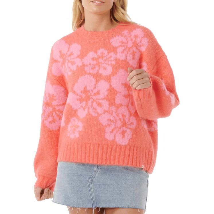 RIP CURL FEMMES HIBISCUS HEAT JACQUARD CREW