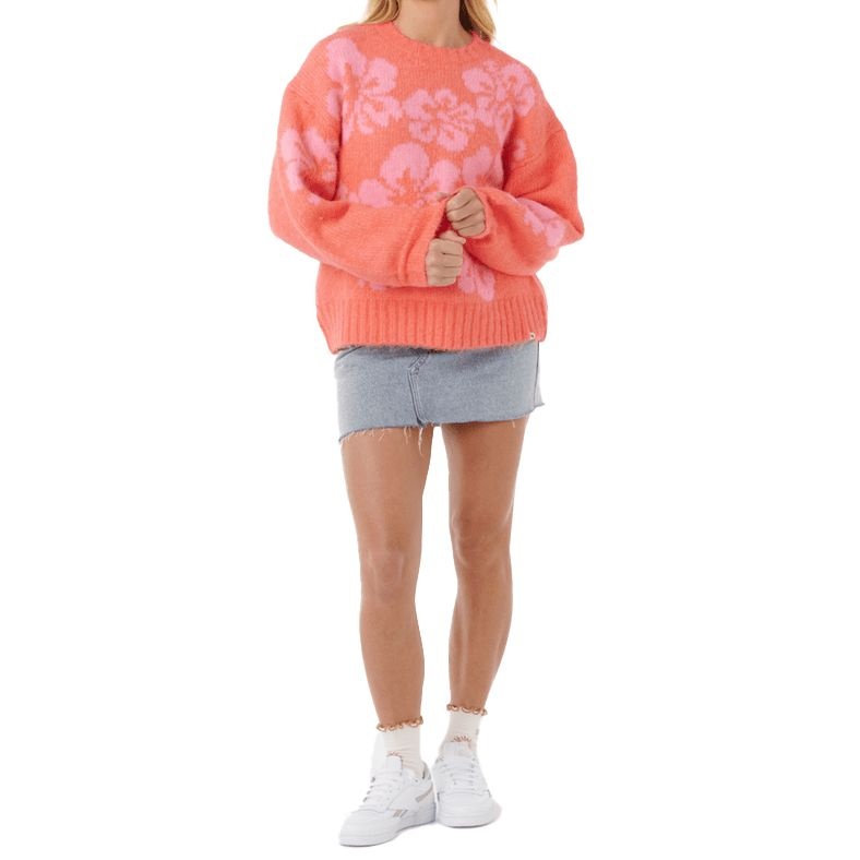 RIP CURL FEMMES HIBISCUS HEAT JACQUARD CREW