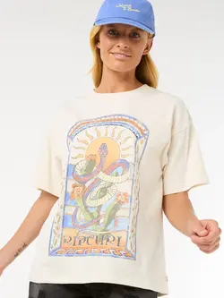 RIP CURL WOMEN'S LUZ SOLAR HERITAGE TEE BONE