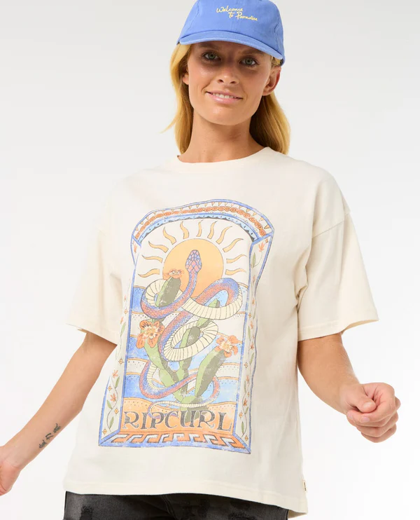 RIP CURL FEMMES LUZ SOLAR HERITAGE TEE