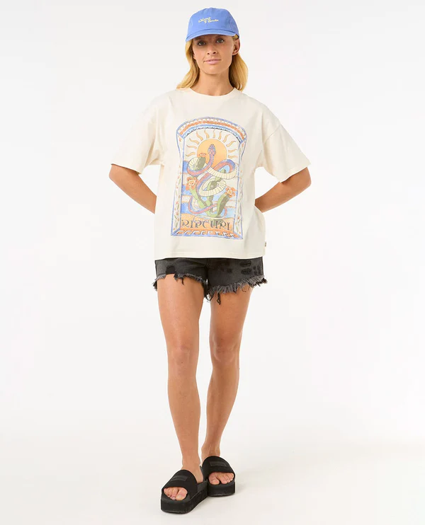 RIP CURL FEMMES LUZ SOLAR HERITAGE TEE