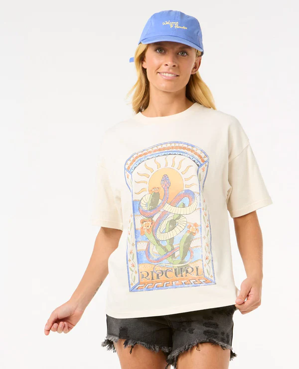 RIP CURL FEMMES LUZ SOLAR HERITAGE TEE