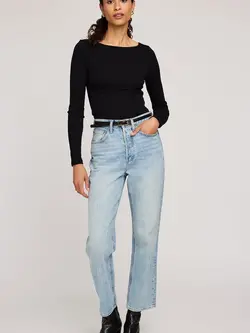 Gentle fawn INGRID LONG SLEEVE TOP BLACK