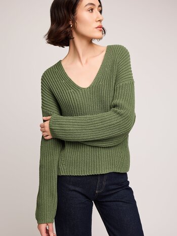 Gentle fawn SPENCER V-NECK KNIT SWEATER IVY