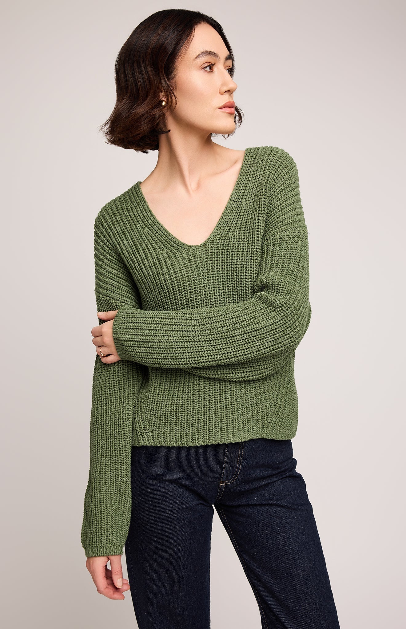 Gentle fawn SPENCER V-NECK KNIT SWEATER
