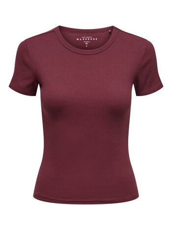 Only WOMEN'S EASY T-SHIRT CABERNET