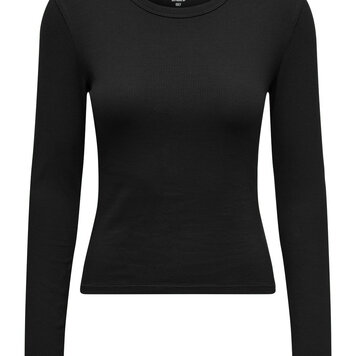 Only EASY LONG SLEEVE TOP BLACK