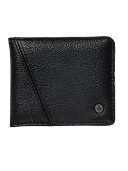 Volcom PAY-A-PAL LEATHER BIFOLD WALLET BLACK