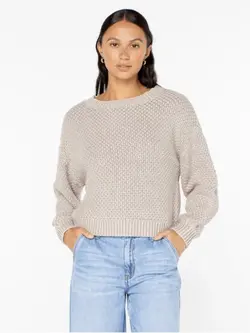 Roxy AROUND THE WAY BASKET SWEATER PUMICE STONE