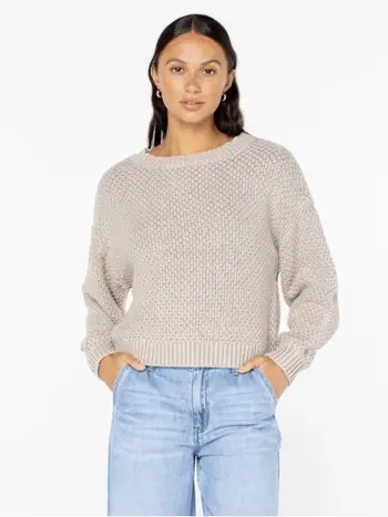 Roxy AROUND THE WAY BASKET SWEATER PUMICE STONE