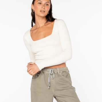 Roxy FEELIN COZY LONG SLEEVE PARCHMENT