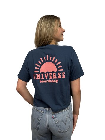Universe Boardshop FEMMES SOLEIL T-SHIRT CROP NAVY/PINK