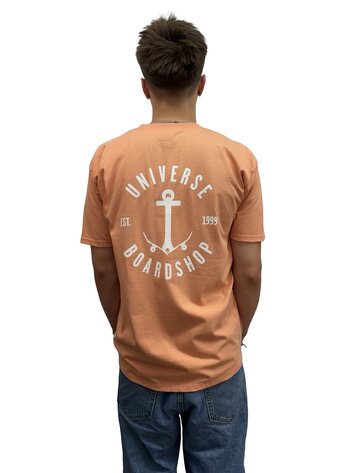 Universe Boardshop MEN'S ANCRE T-SHIRT APRICOT/WHITE