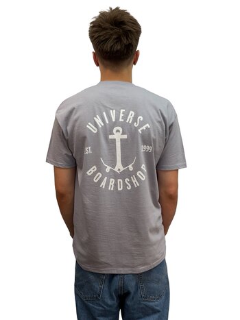 Universe Boardshop HOMMES ANCRE T-SHIRT LAVANDE/BLANC