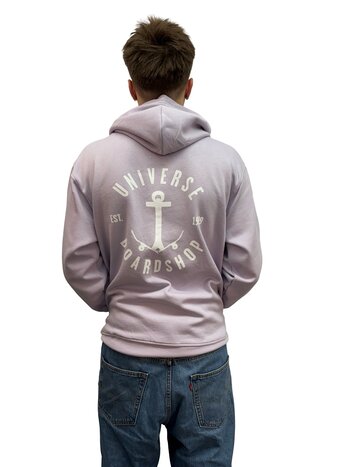 Universe Boardshop HOMMES ANCRE HOODIE LILAS/BLANC