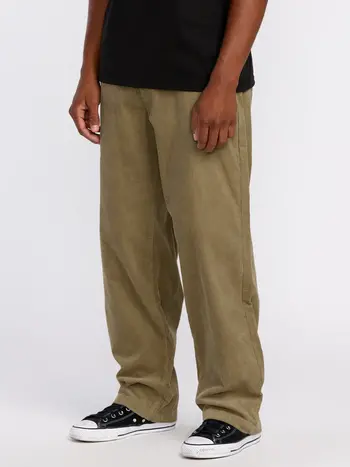 Volcom MEN'S FRICKIN LOOSE TAPERED CORD KHAKI