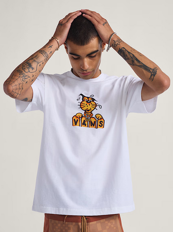 Vans HOMMES WAFFLES THE DOG T-SHIRT BLANC