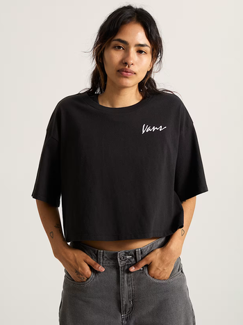 Vans WOMEN'S CLASSIC SCRIPT T-SHIRT BLACK