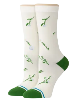 Stance WOMEN'S WILDFLOWER CREW SOCKS IVORY