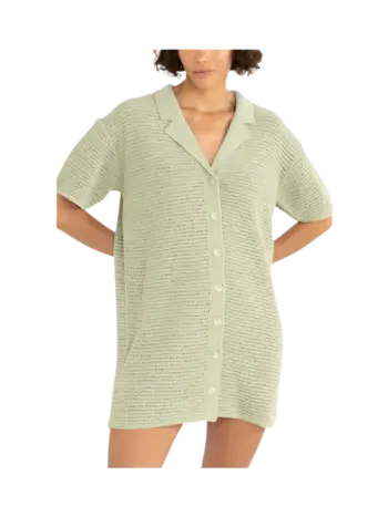 Rhythm ABBY KNIT SHIRT DRESS FERN