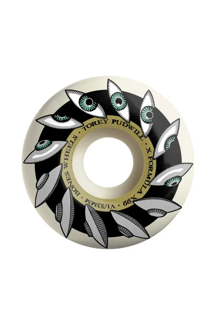 Bones PUDWILL EYEING SAUCER XF V1 STANDARD 99A SKATEBOARD WHEELS 53MM