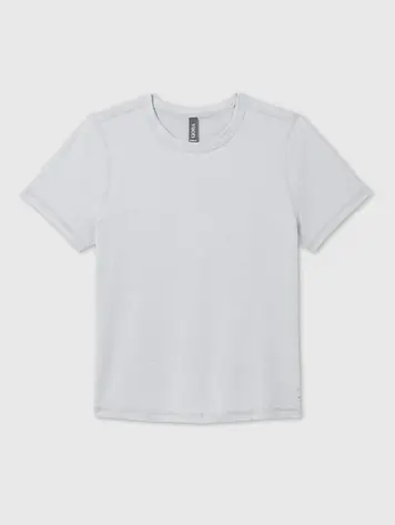Vuori WOMEN'S LUX SHORT SLEEVE TEE LIGHT HEATHER GREY