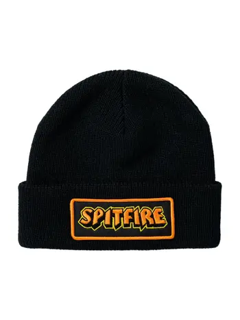 Spitfire MEN'S HELLFIRE SCRIPT PATCH CUFF BEANIE BLACK