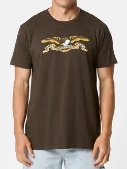 Antihero HOMMES EAGLE RINGSPUN T-SHIRT BROWN/BLACK