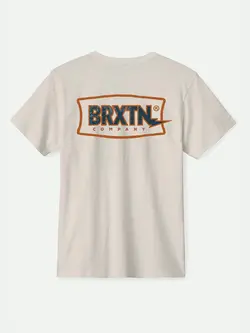 Brixton HOMMES LIGHTNING STANDARD T-SHIRT CREAM