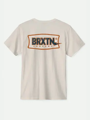 Brixton HOMMES LIGHTNING STANDARD T-SHIRT CREAM