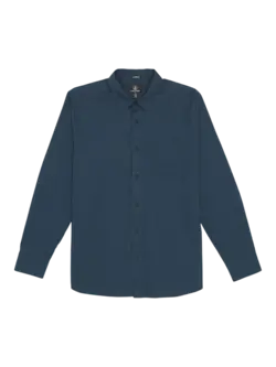 Volcom MEN'S DATE KNIGHT LONG SLEEVE SHIRT BLUE WASH