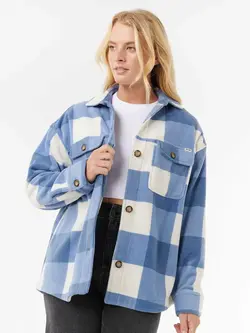 RIP CURL FEMMES NEON ISLES FLEECE LS SHIRT BLUE