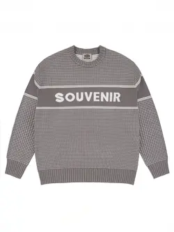 Souvenir HOMMES JACQUARD KNIT COOL GREY