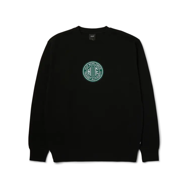 HUF MEN'S TRANSIT AUTHORITY CREWNECK SWEATSHIRT