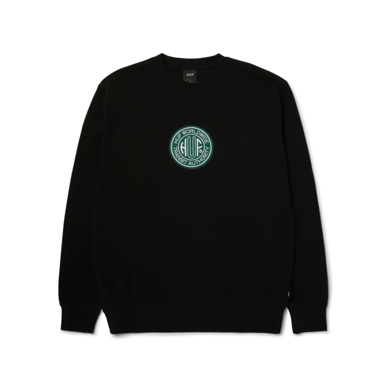 HUF MEN'S TRANSIT AUTHORITY CREWNECK SWEATSHIRT