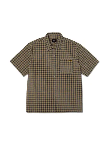 HUF HOMMES CHEMISE STRETCH MICRO PLAID CLAY