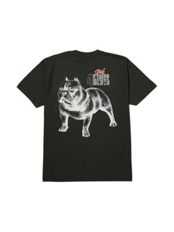HUF MEN'S 4 THE DAWGS T-SHIRT VINTAGE BLACK