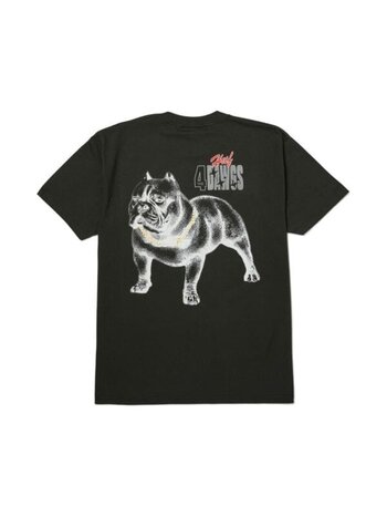 HUF HOMMES 4 THE DAWGS T-SHIRT VINTAGE BLACK