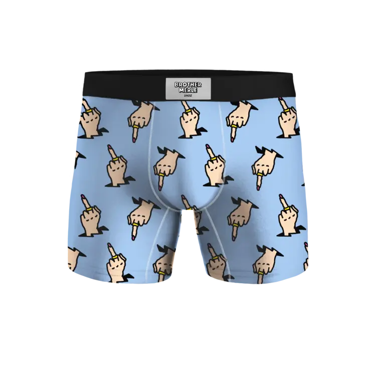 Undz MEN'S CLASSIC BOXER MIDDLE FINGER X BROTHERMERLE