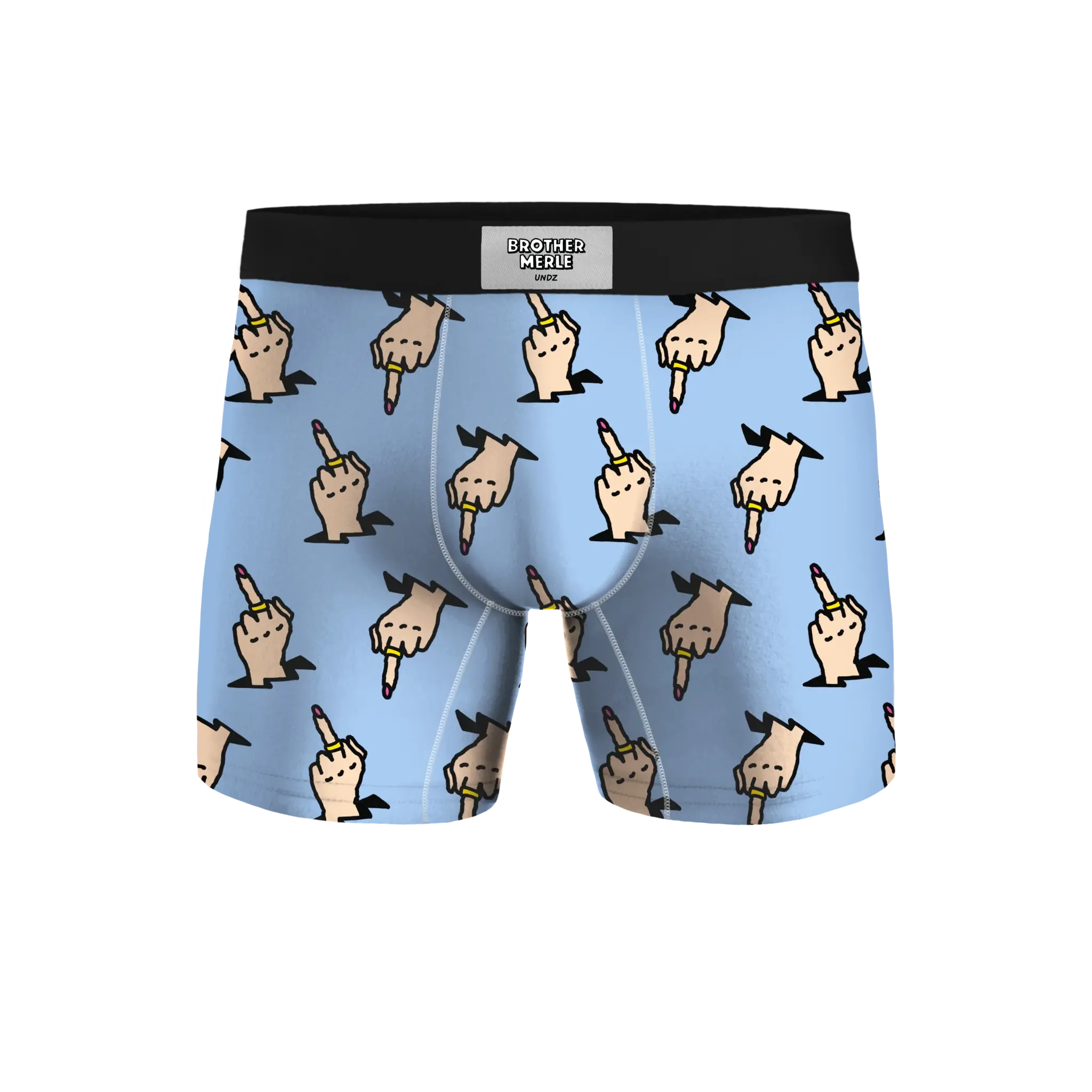 Undz MEN'S CLASSIC BOXER MIDDLE FINGER X BROTHERMERLE
