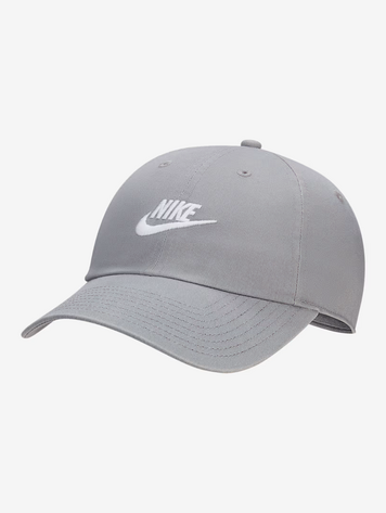 Nike MEN'S CLUB UNSTRUCTURED FUTURA WASH CAP PARTICLE GREY/WHITE