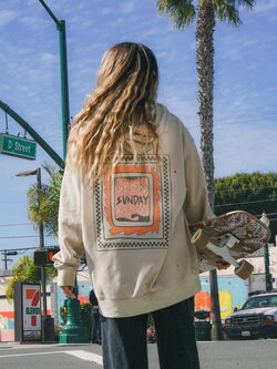 Notice the reckless SLOW SUNDAY CLUB HOODIE BEIGE