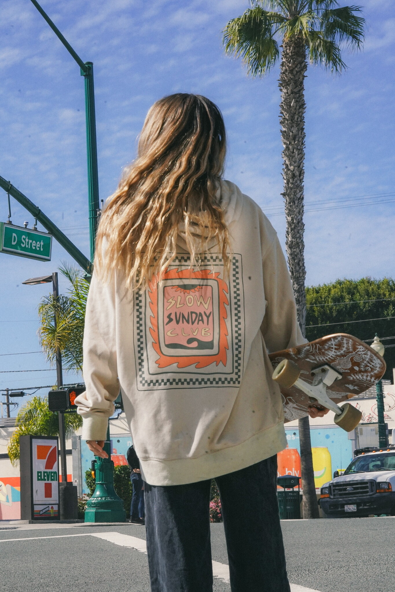 Notice the reckless SLOW SUNDAY CLUB HOODIE