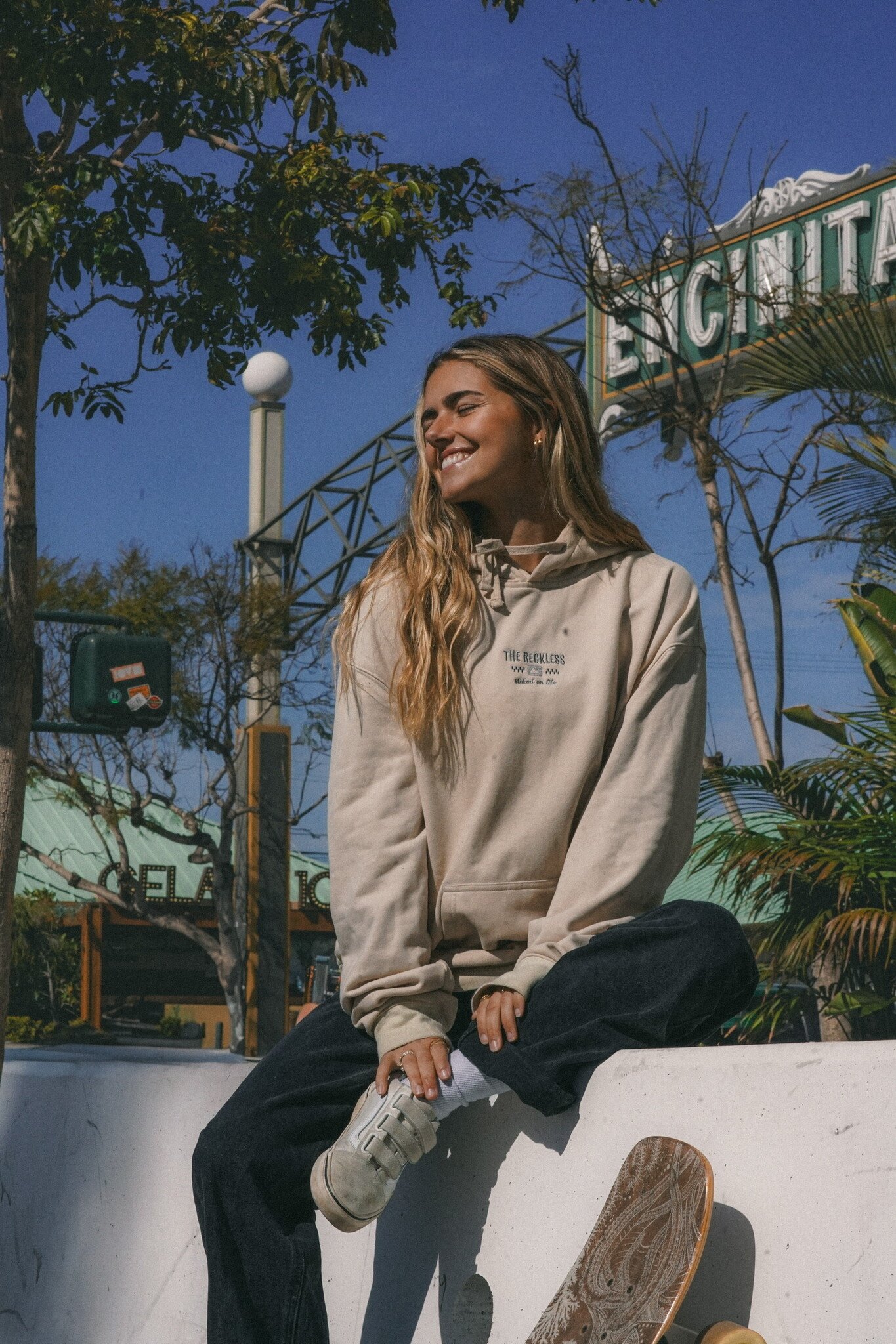 Notice the reckless SLOW SUNDAY CLUB HOODIE